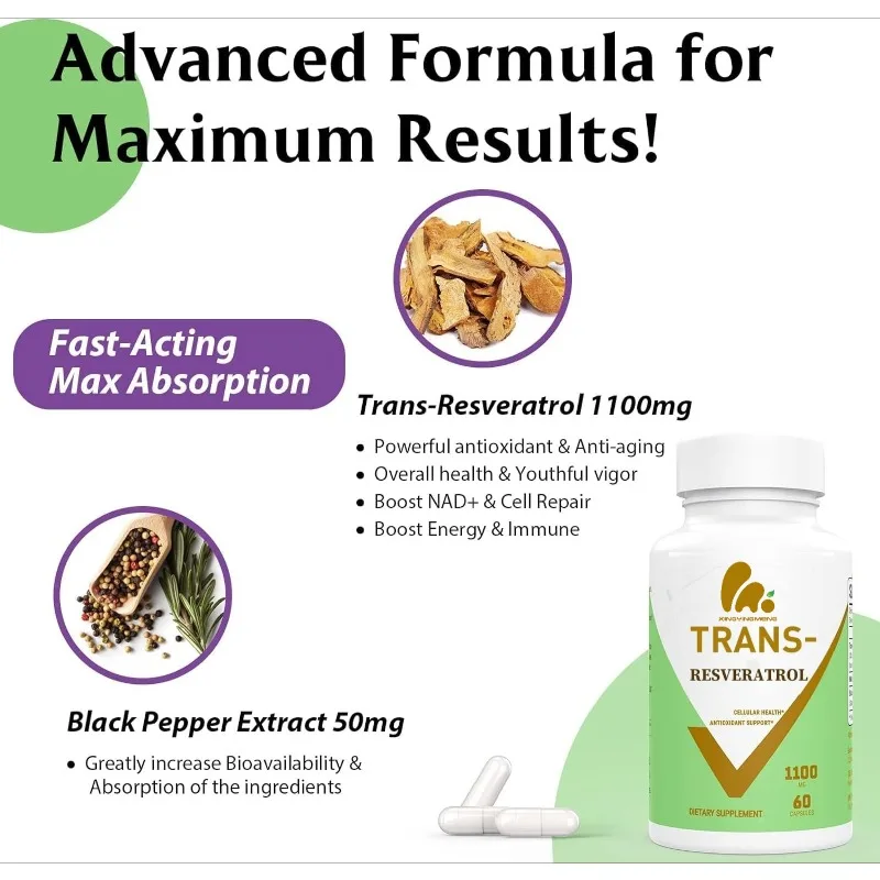 99% Resveratrol 1100 mg antiox - Resveratrol Capsule Anti Aging recensie en prijs