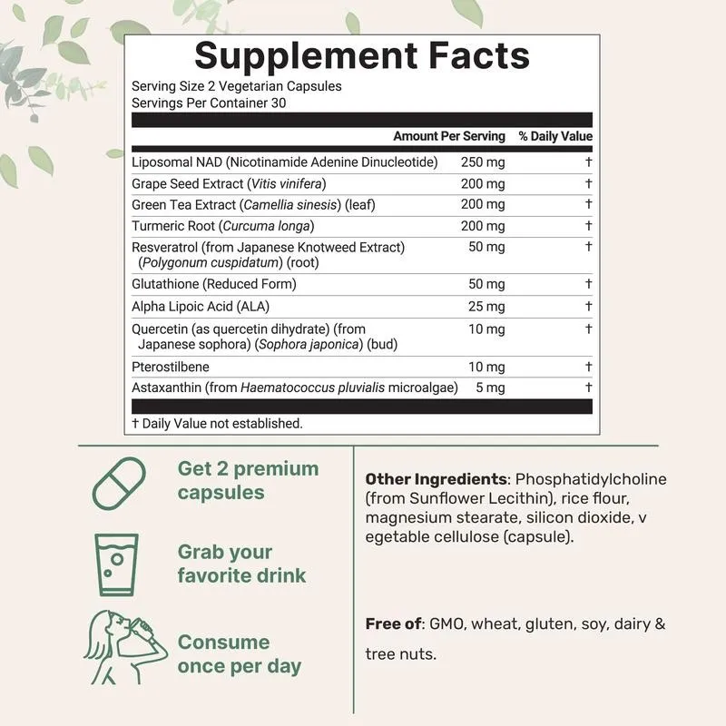 NAD-supplement met extra sterk - Resveratrol Capsule Anti Aging recensie en prijs
